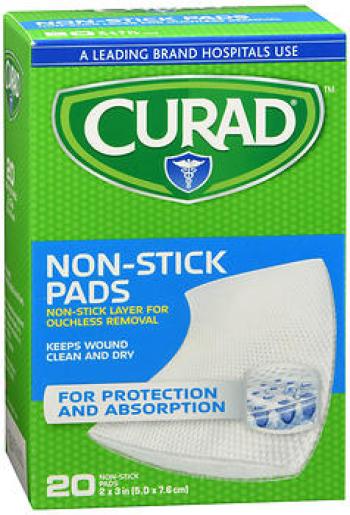 Curad non-stk pad 2x3 20