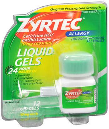 Zyrtec liqcap allergy 12