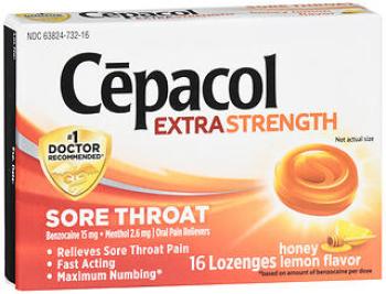 Cepacol s/t max numb hny/lm 16