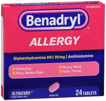 Benadryl ultratab 25mg 24