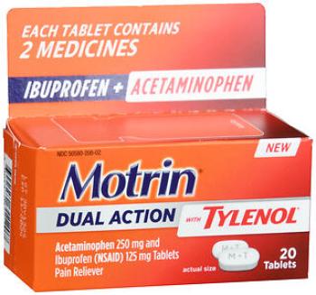 Motrin dual act/tylenol cap 20