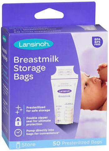 Lansinoh brst mlk bag 50ct